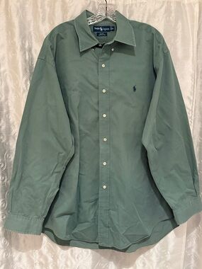 Polo by Ralph Lauren Long-Sleeve Button-Up Shirt - Sage Green Men’s Size XL 🔥 HR